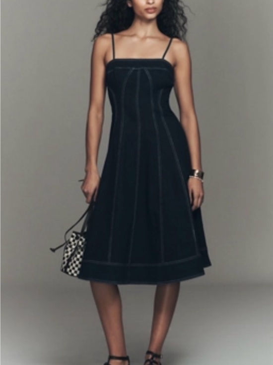 Pilcro Dresses & Skirts - Pilcro Marin Midi A-Line Spaghetti-Strap Dress